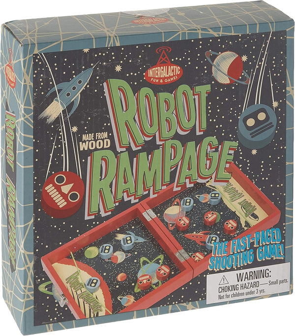 Robot Rampage - Mini Tabletop Pinball Game - Space Themed Pinball Maze Arcade Game.