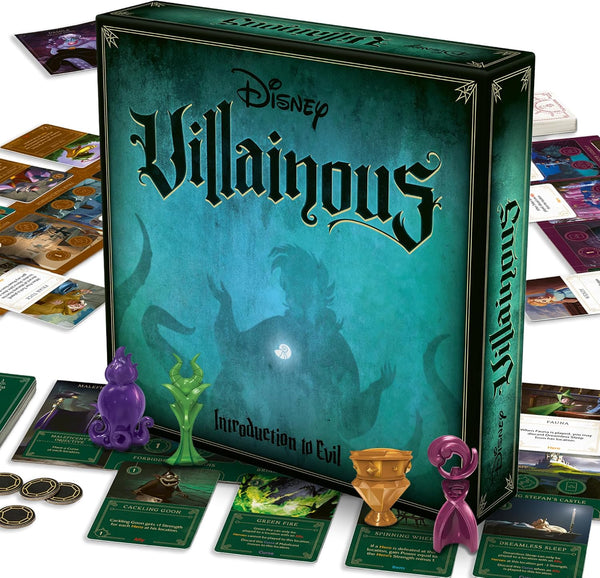Disney Villainous - Introduction to Evil Strategy Board Game - Compatible with Other Villainous Games - Be Maleficent, Prince John, Ursula or Captain Hook - Award Winning Line - Ages 10+