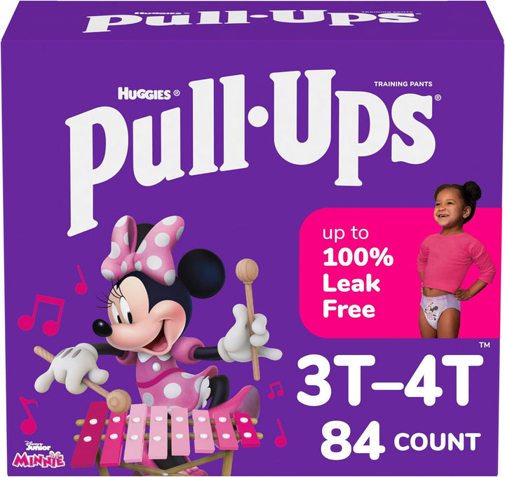Girls' Potty Training Pants, Size 3T-4T Training Underwear (32-40 Lbs), 112 Count (4 Packs of 28)