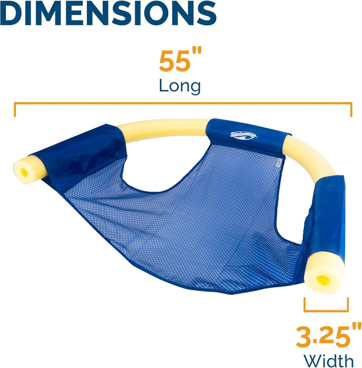 Mesh Floating Pool Chair Noodle Slings (4 Pack), Swimming Pool Accessories & Water Toys, Pool Noodle Not Included