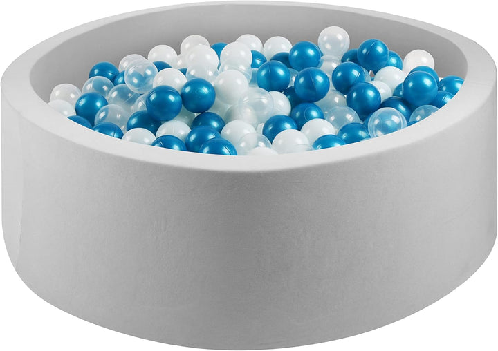 Foam Ball Pit for Kids Toddlers, round Soft Ball Pit, Kids Memory Ball Pits, Ideal Gift Toys for Children - (Balls NOT Included) - 36” X 12 - Grey