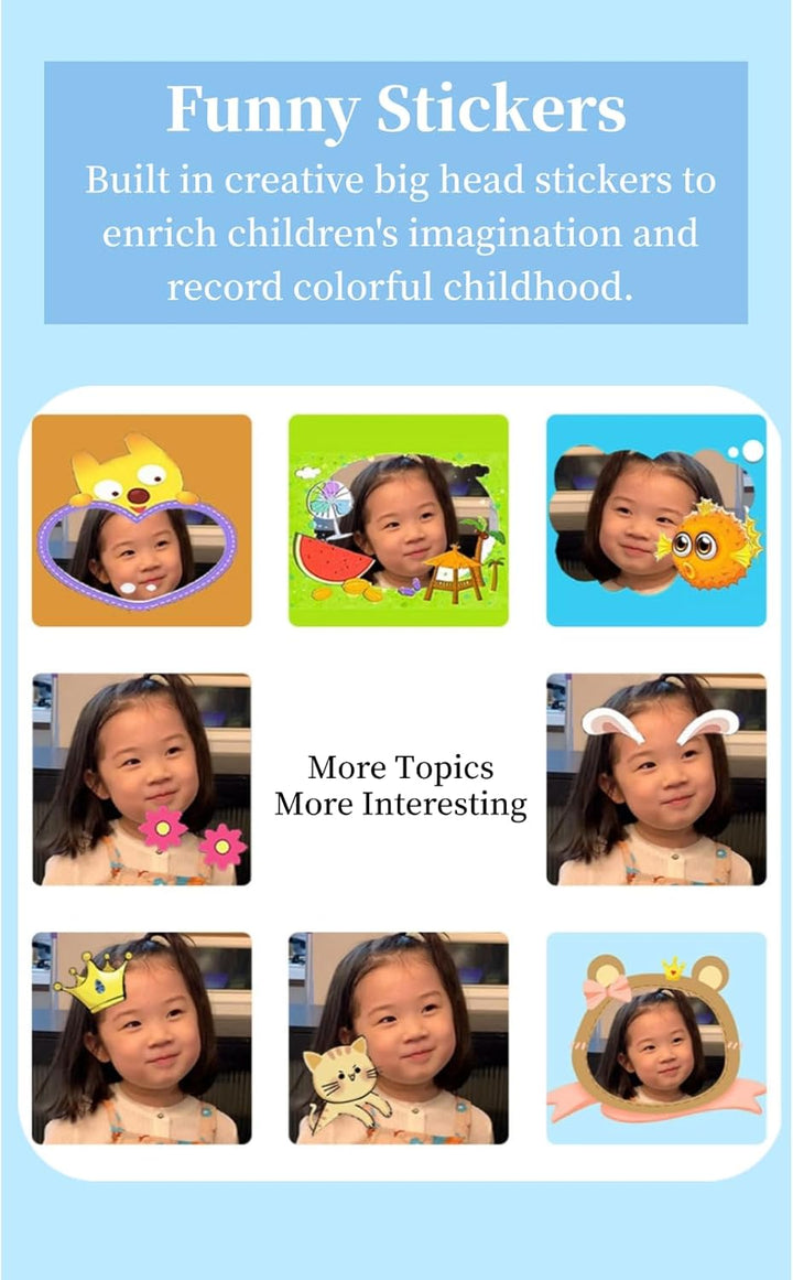 Children'S Camera Toys for over 6 Years Old Kids Boys Girls, 12MP HD Video Camera with Cute Lanyard, Music Player, Christmas Birthday Gifts