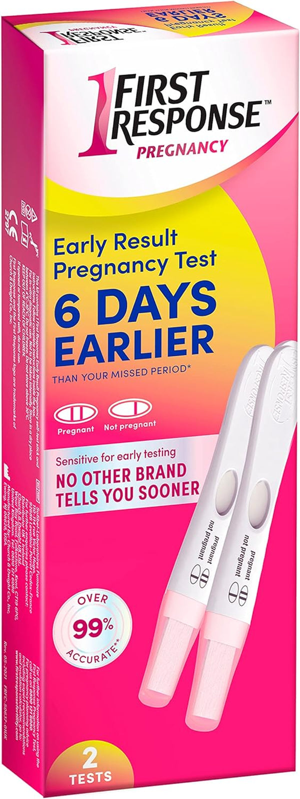 Early Result Pregnancy Test, 2 Count (Packaging & Test Design May Vary)