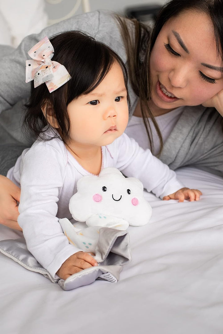Cloud Security Blanket, Soft Baby Lovey for Babies, Snuggle Toy Stuffed Animal, Newborn Infant and Toddler Security Toy, Baby Boy or Baby Girl Lovie, New Baby Gift, White Cloud Lovey
