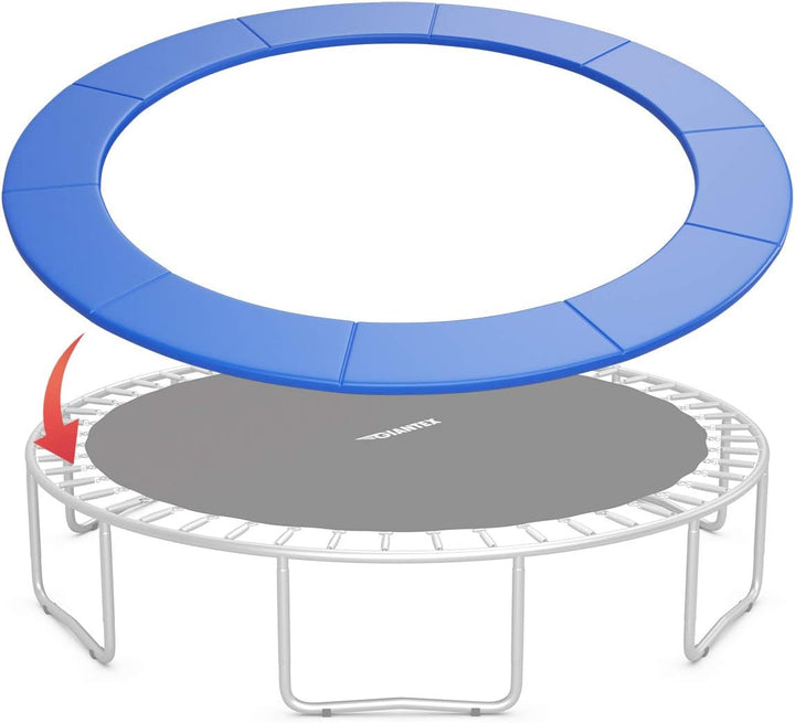 Trampoline Pad, 8Ft 10Ft 12Ft 14Ft 15Ft 16Ft Trampoline Replacement Safety Pad, No Holes for Pole, Waterproof Trampoline Accessories Spring Cover