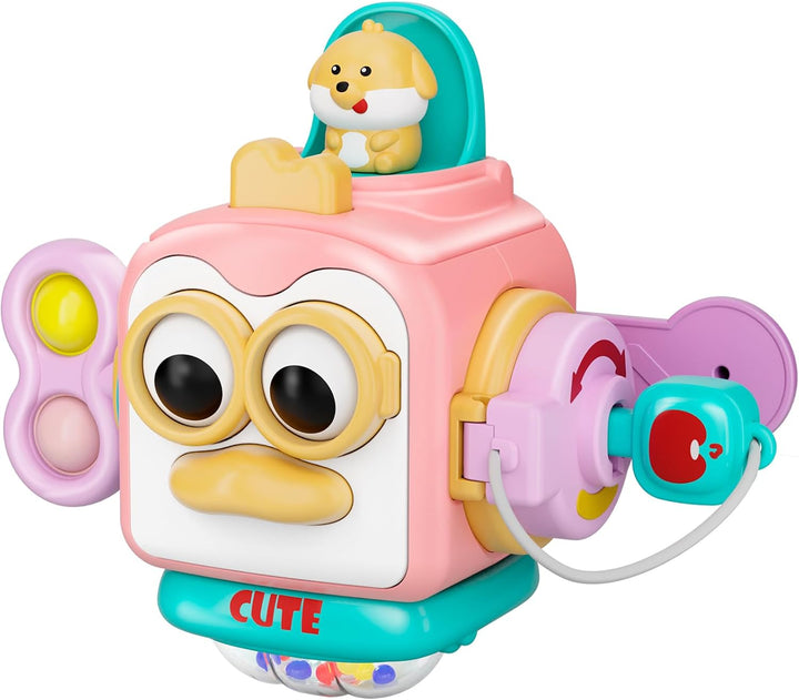 Montessori Toys for 1 Year Old, Sensory Toys for Toddlers 1-3, Travel Activities Busy Cube, Baby Gifts for 12 18 Month, Motor Skills Educational Learning Toys
