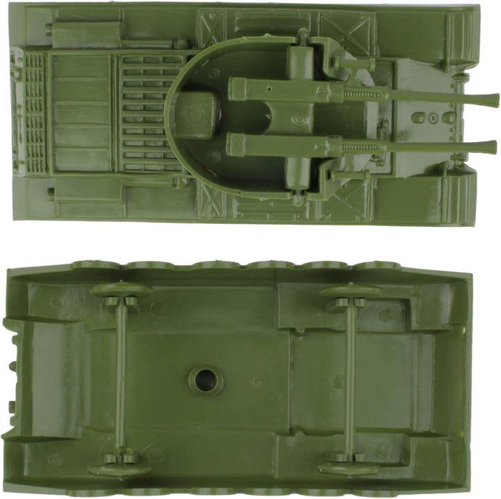 BMC Classic Payton Anti-Aircraft Tanks - 4Pc OD Green Plastic Army Men Vehicles