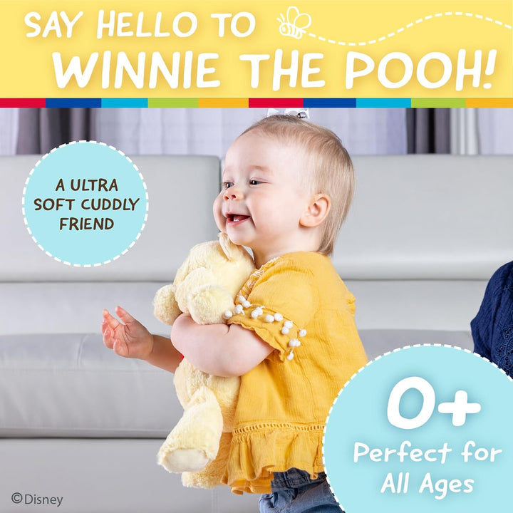 Disney Baby Winnie the Pooh and Friends Stuffed Animal with Jingle and Crinkle, Pooh 12”