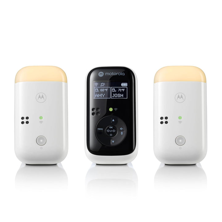 PIP15 Audio Baby Monitor, Dual Room HD Infant Monitor with Nightlight, 1500 Ft. Range, Two-Way Talk, Includes Parent Unit, 2 Monitors