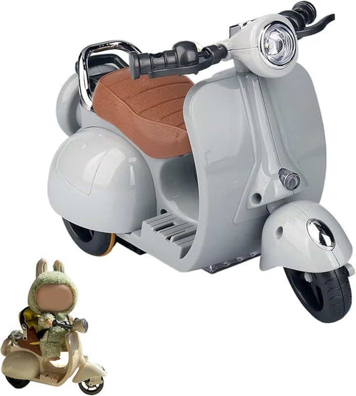 Scooter Toy for Labubu Toy with Light and Music, Cute Have a Seat for Labubu Accessories, Interactive Toys Desktop Decor for Doll Collectors (Pink)