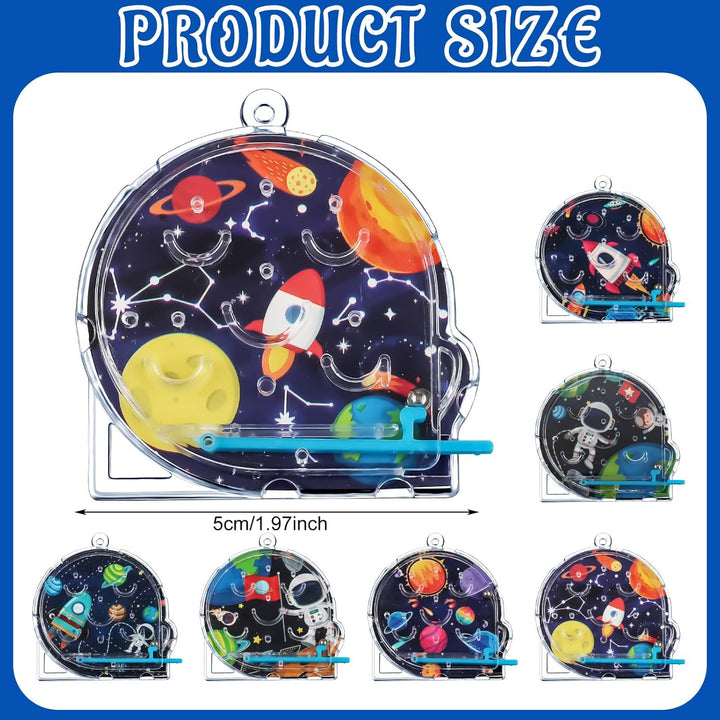 72 Pack Space Themed Pinball Toys Mini Pinball Machine for Space Party Favors Toys Stuffers Goodie Bag Fillers Prizes Rewards