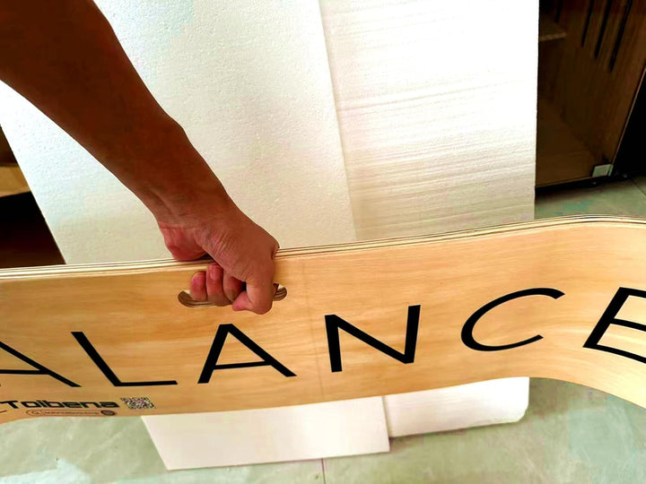 Balance Board Trainer for Adults Kids，Hockey Snowboard Wobble Board,Flat Belt Flexibility Trainer