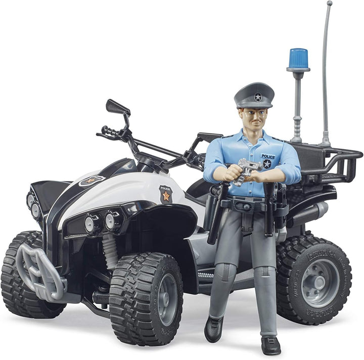 63011 Police Quad W Light Skin Policeman and Accessories