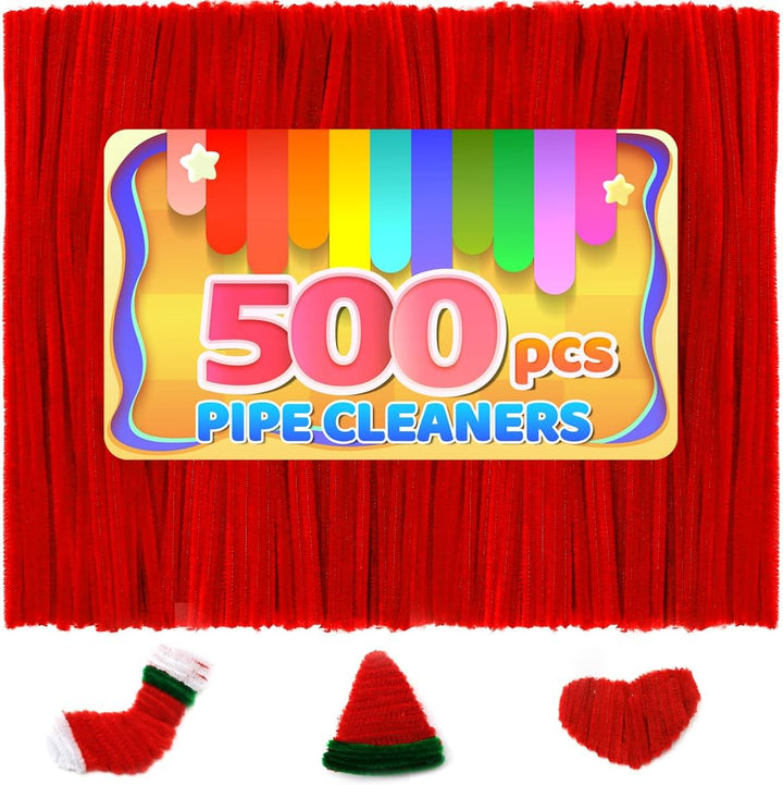 200Pcs 20Colors, Pipe Cleaners, Chenille Stems, Pipe Cleaners for Crafts, Pipe Cleaner Crafts, Art and Craft Supplies