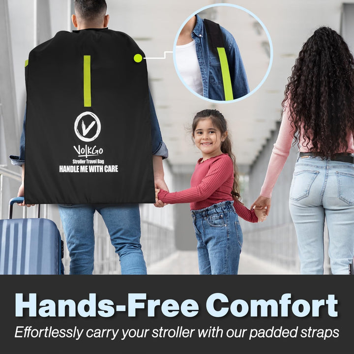 Stroller Bag for Airplane, Large Cover for Airtravel, Jogger & Umbrella Stroller Cover for Travel - Fits Most Sizes, Gate Check Bag, Heavy Duty Durable Infant Carrier Covers for Air Travel