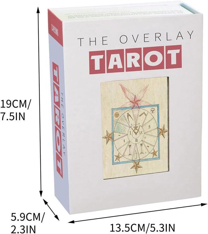 The Transparent Tarot, with Deck and Guidebook Box Set & Card Meanings, Classic Tarot Learning Deck Fortune Telling Game with Meanings on Them for Beginner
