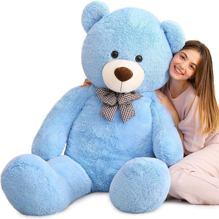Giant Big Teddy Bear 4 Feet 47 Inch Life Size Tan Plush Bear Brown Stuffed Animal for Children Boyfriend