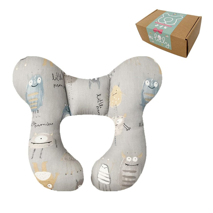 Baby Neck Pillows, Comfortable Baby Travel Head Neck Support Pillow for Car Seat Stroller Pushchair, Soft PP Cotton Travel Pillow for 0-1 Year Old Toddler Infant Newborn, Zoo