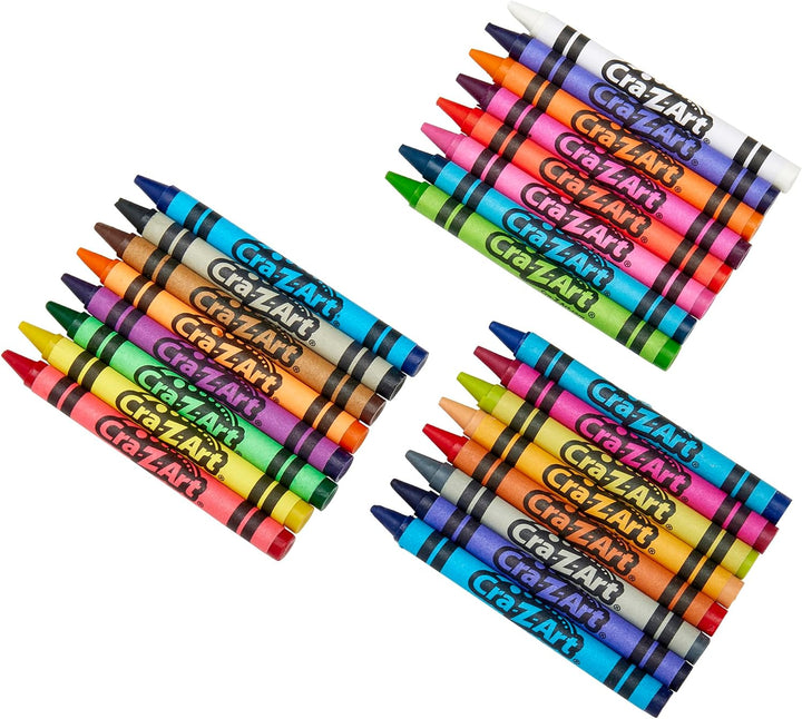 24Ct Crayons Pack, Perfect Back to School Essential, Art Supplies for Coloring Fun, Ages 3 and Up