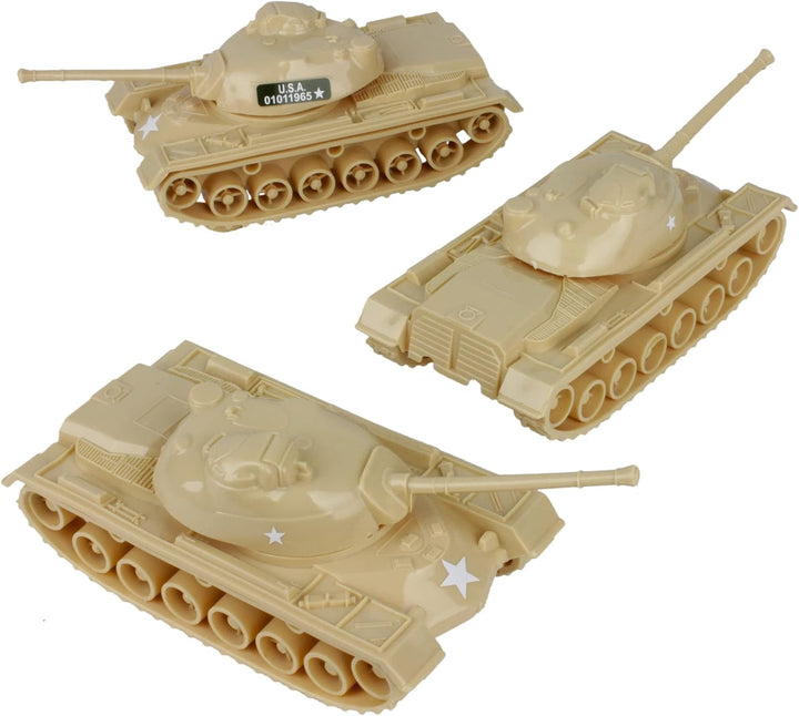 Timmee Toy Tanks for Plastic Army Men - OD Green WW2 3Pc - Made in USA