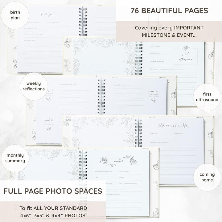 Keepsake Pregnancy Journal to Cherish Forever - a Pregnancy Book to Capture Every Milestone of Mom & Baby’S 9-Month Journey - Pregnancy Baby Journal for Expecting First Time Moms & Experienced Moms