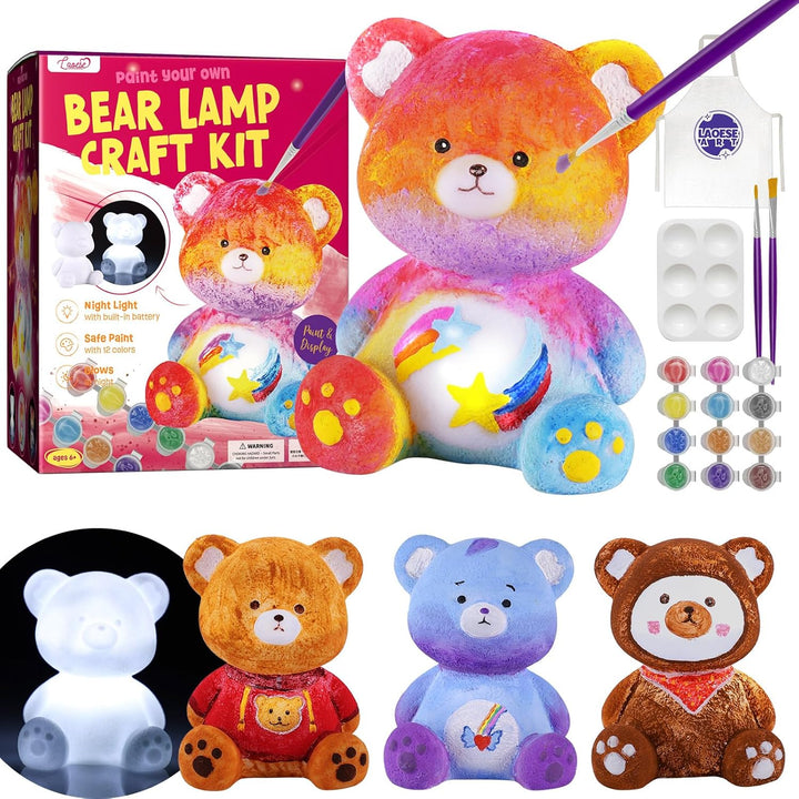 Paint Your Own Cat Lamp Kit, Art Supplies Arts & Crafts Kits, Painting Kit for Kids 6-12, Arts and Crafts for Kids Ages 8-12, Toys Girls Boy Birthday Easter Gift Ages 3 4 5 6 7 8 9 10 11 12+