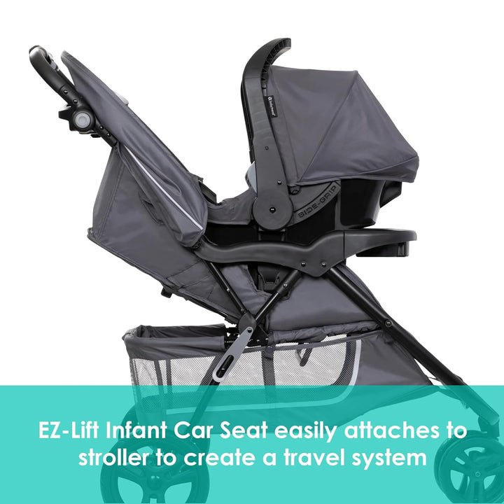 Stroller and Ez-Lift Infant Car Seat, EZ Ride Travel System, Dash Grey