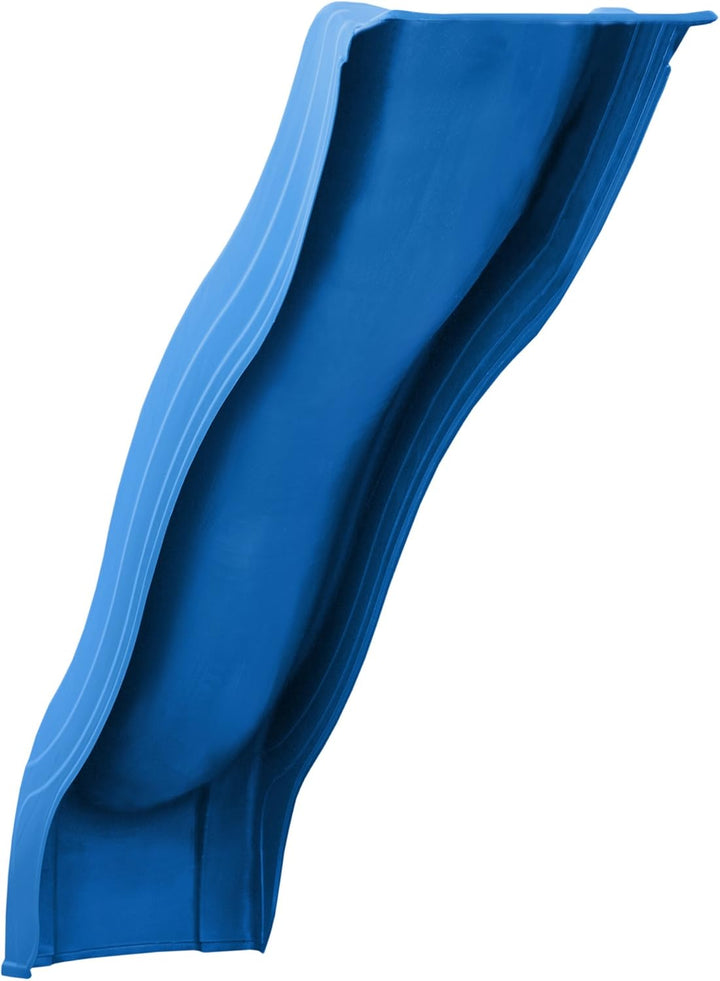 9' Alpine Wave Slide Plastic Slide Attachment for 5 Foot Deck Heights- for Outdoor Swing Sets and Playhouses, Blue