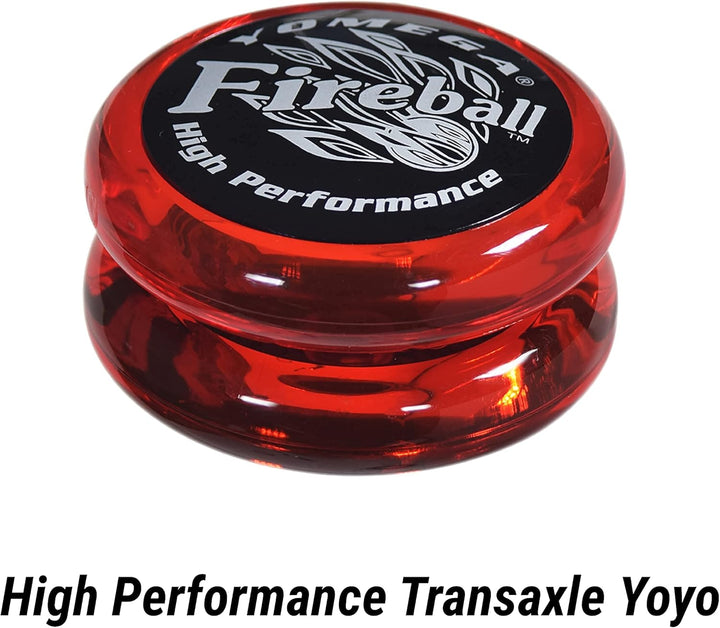 Fireball Yoyo -HIGH Performance Responsive Transaxle Yoyo, Great for String Tricks for Advance Players to Perform like Pros + Extra 2 Yo Yo Strings & 3 Month Warranty (Red/Black)