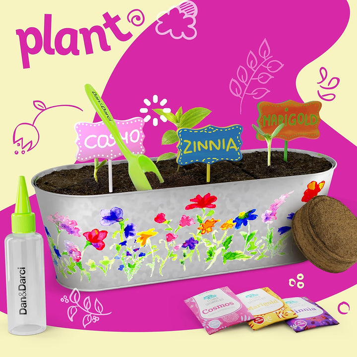 Paint & Plant Flower Growing Kit for Kids - Gift Ideas Age 5 6 7 8-12 Year Old Girl - Birthday Crafts Gifts for Girls & Boys, Fun Children Gardening Kits, Art Projects for Ages 5-12 Years