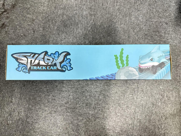 Track Toys 183 Pcs Shark Race Car Toys for Boys Girls 3 4 5 6 7 9 Year, Bendable Flexible Racetrack Cars with Shark & Ball, Ocean Theme Train Toys, STEM Educational Playset Birthday Gift