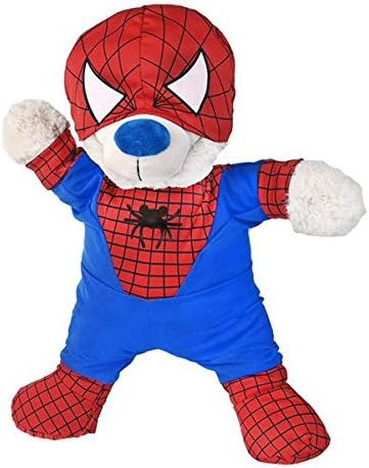 Spidey Teddy Spider Superhero Outfit Teddy Bear Clothes Fits Most 14" - 18" Build-A-Bear and Make Your Own Stuffed Animals