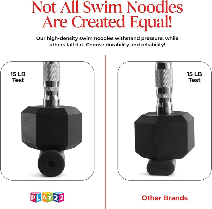 Pool Noodles Foam 6 Pack - Soft Large Black Foam Noodle Tube, Bulk Swim Noodles, Multi-Purpose, Pool Toy, Floating Training Device, Exercise Aid, Craft Projects