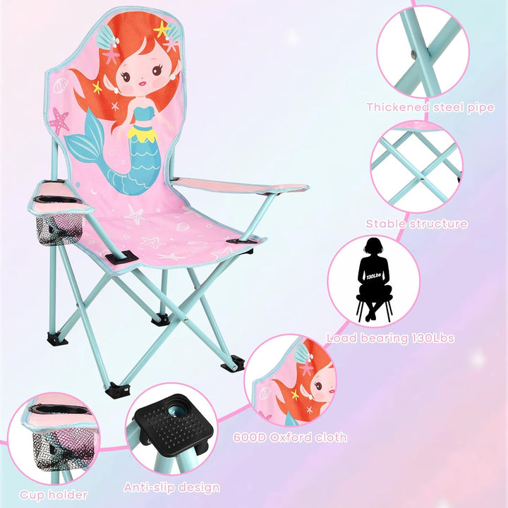 Kids Beach Chair with Umbrella Folding Lawn and Camping Chair with Summer Shade for Beach, Pool, Travel and Outdoor (For 1-5 Years Old)