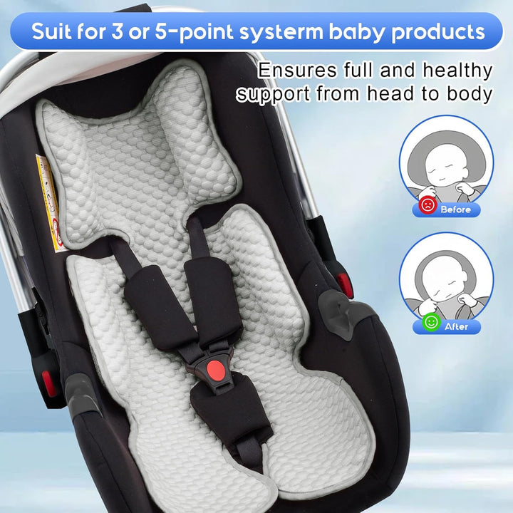 Car Seat Cooling Pad for Baby, Mink Dot Car Seat Cooler Mat for Girls Boys, Stroller Cooling Pad with 3D Breathable Mesh, Multifunctional Infant Carseat Cooling Insert Liner for Summer