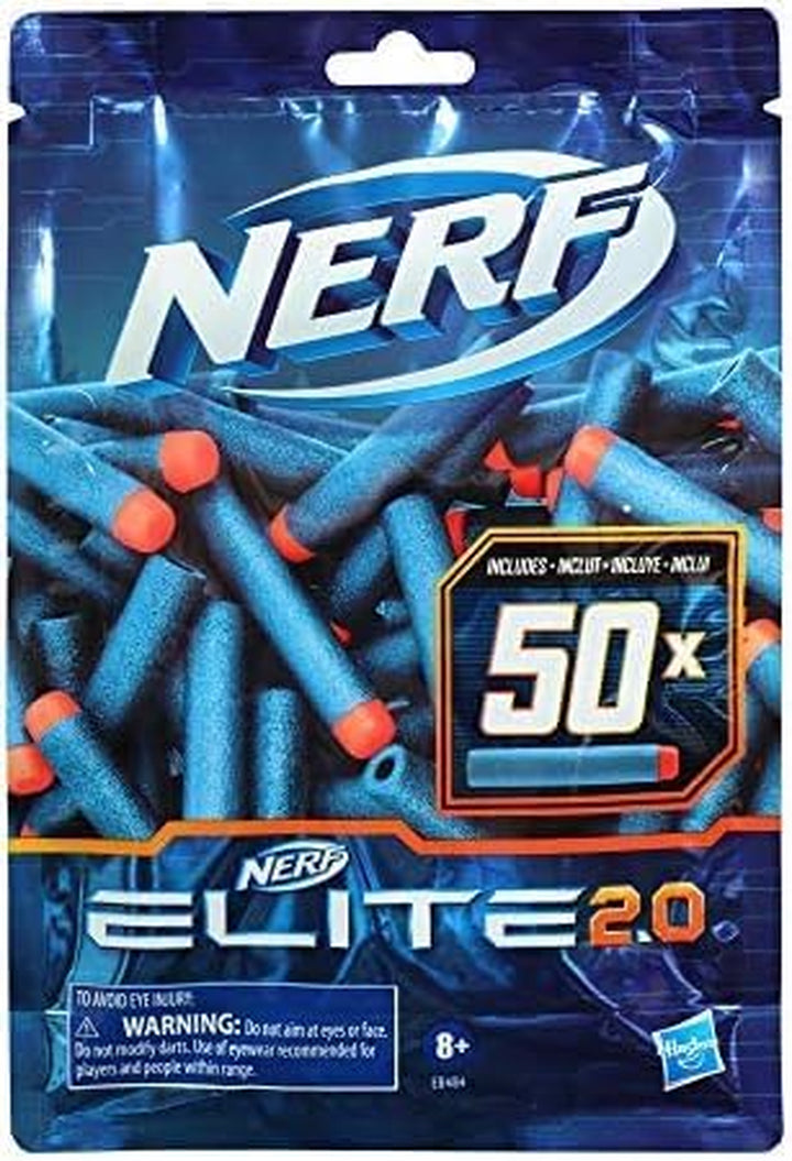 Elite 2.0 50-Dart Refill Pack, 50 Foam Darts Compatible with All Official Blasters That Use Elite Darts