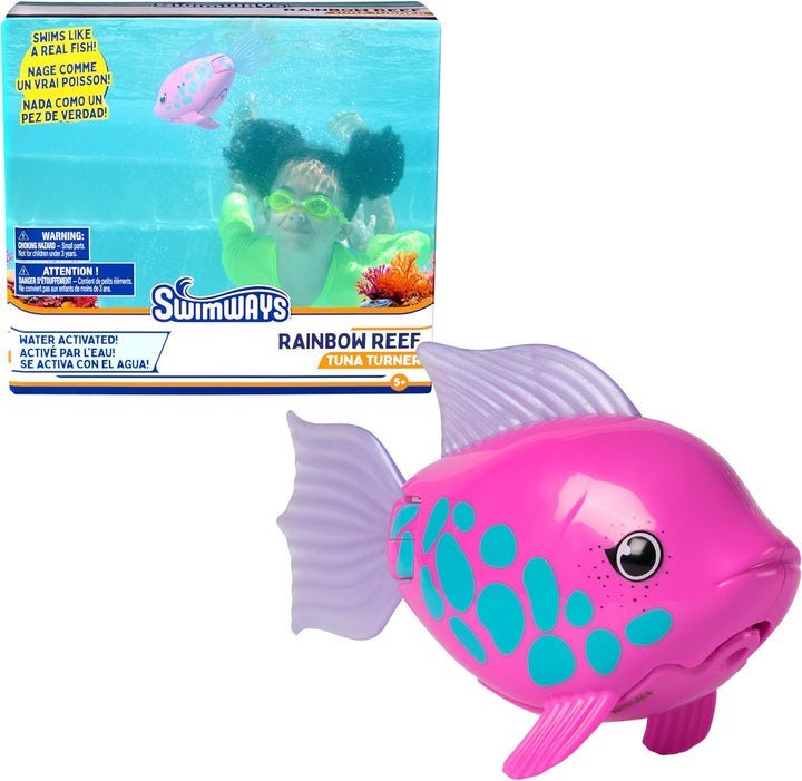 Rainbow Reef Fish Toy, Kids Swimming Accessories & Water Toys, Learn to Swim Pool Toys for Kids Ages 5 & Up, Batteries Included, Swim Shady