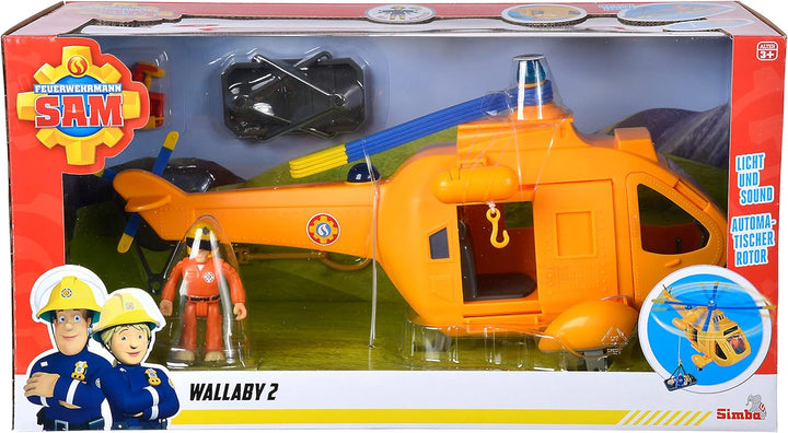 109252576038 Fireman Pilot Sam Helicopter Wallaby II with Figurine, RED, 38X18X20