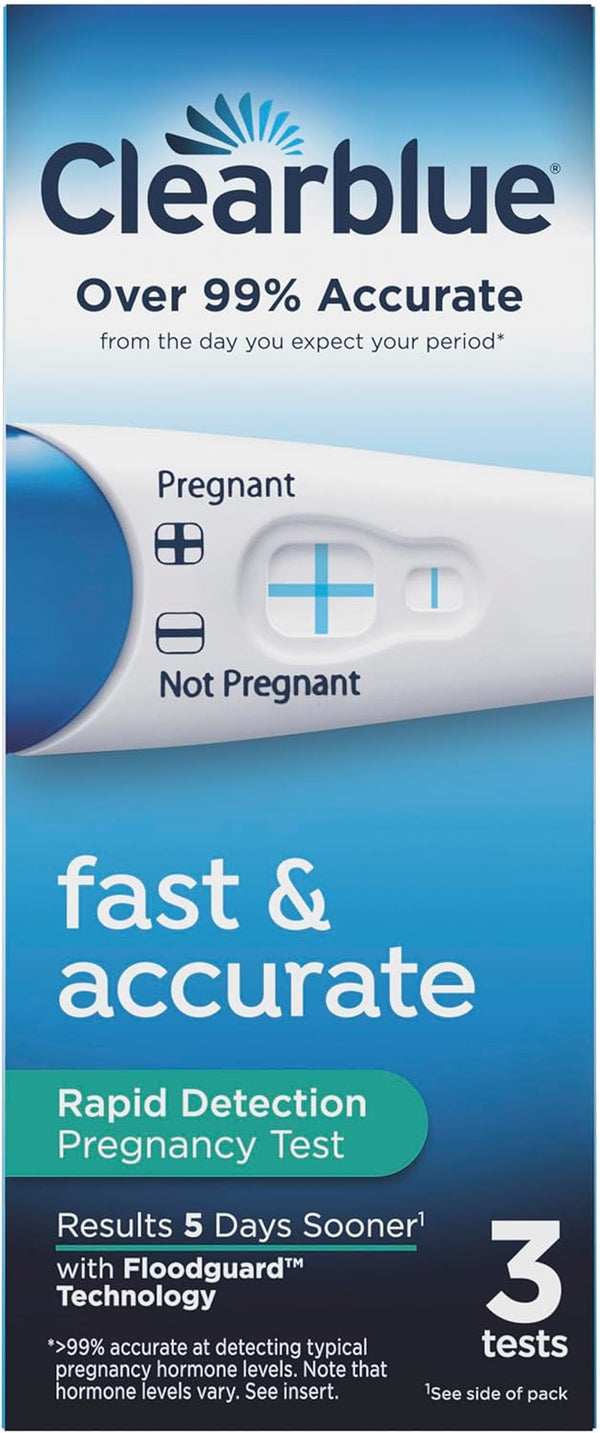 Rapid Detection Pregnancy Test, Home Pregnancy Kit, 3 Count
