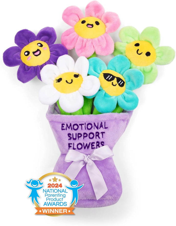 Emotional Support Chicken Nuggets by Relatable, Cuddly Stuffed Animals and Toys, Squishy Toys and Plushies, Great Gift Ideas for Loved Ones of All Ages, Includes 5 Plushies with Carrying Basket