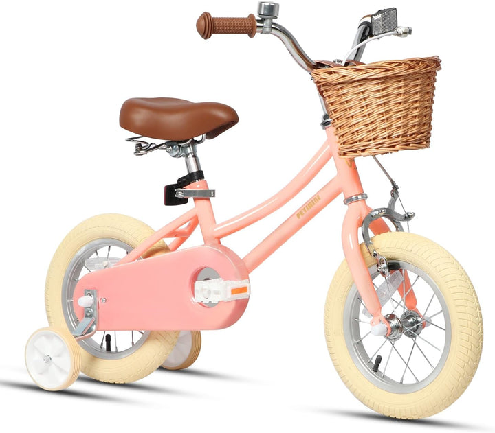 Girls Bike with Basket for 2-12 Years Old Kids, 12 14 16 18 20 Inch Bicycle with Bell Training Wheels, Multiple Colors