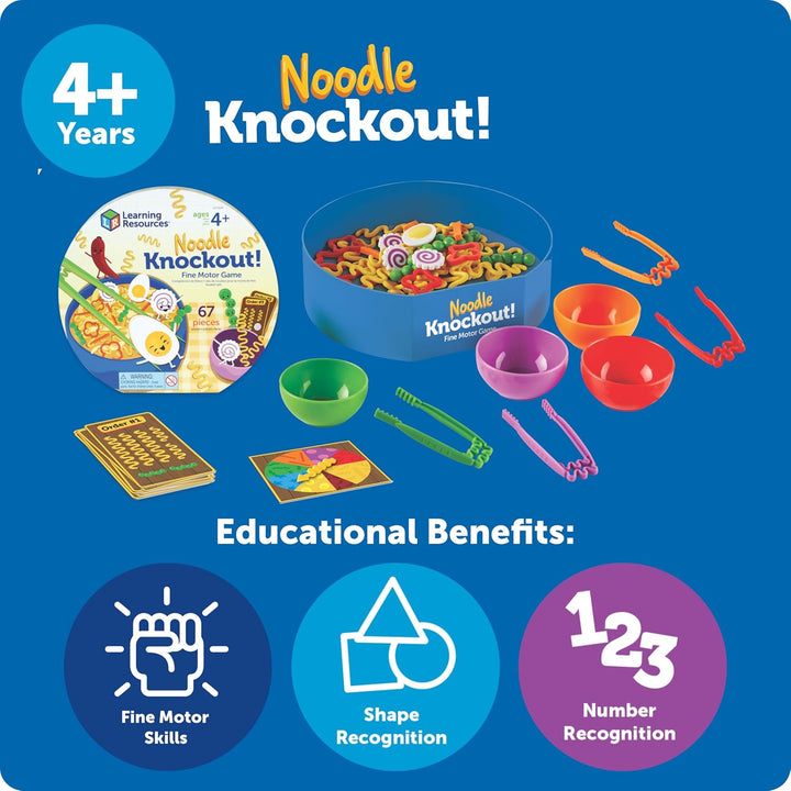 Noodle Knockout! Fine Motor Game,Fine Motor Skills Toys, 67 Pieces, Ages 4+