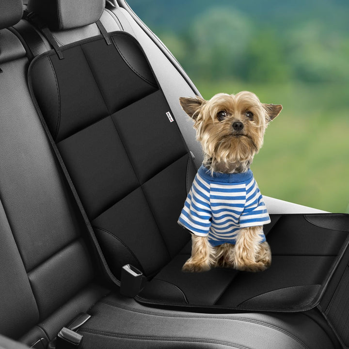 Car Seat Protector for Child Car Seat, Durable 600D Fabric Waterproof Car Seat Cover with Thick Pad Non-Slip Backing (No Imprints)