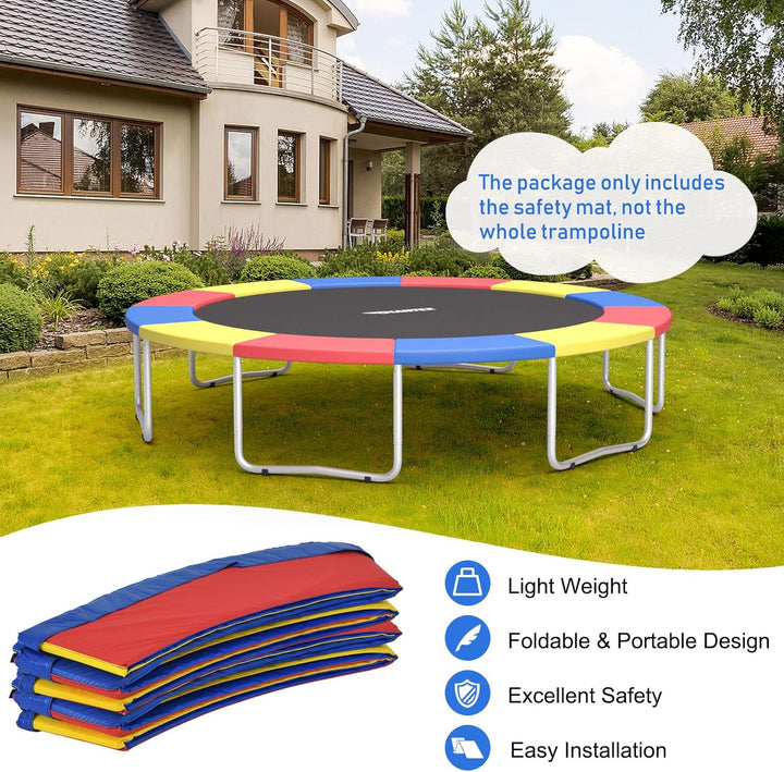8Ft 10Ft 12Ft 14Ft 15Ft 16Ft Trampoline Pad, Tear-Resistant Edge Cover Springs Protection Pad, All Weather Replacement Trampoline Safety Pad