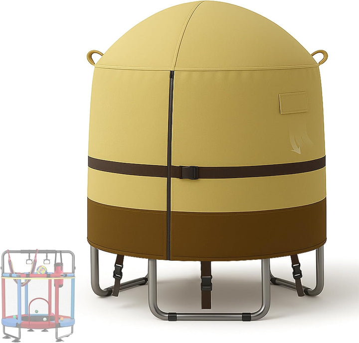 55" Mini Trampoline Cover for Kids, round Trampoline Cover Heavy-Duty 600D Outdoor Trampoline Shade Cover Waterproof
