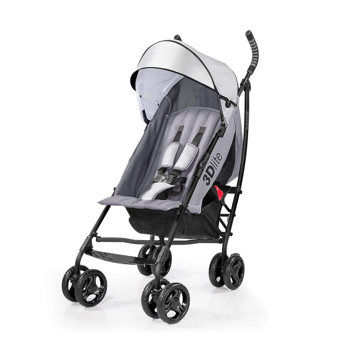 Ingenuity 3Dlite Convenience Stroller,Jet Black–Lightweight Stroller with Aluminum Frame,Large Seat Area, 4 Position Recline, Extra Large Storage Basket– Infant Stroller for Travel&More