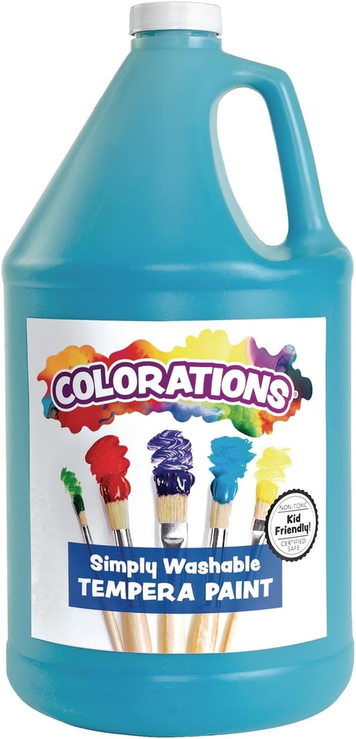 Paraben-Free Washable Tempera Paint for Kids - 1 Gallon Value Size. Vibrant White. Non-Toxic and Made in the USA