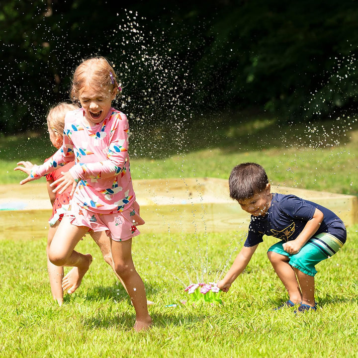 Sunny Patch Pretty Petals Flower Sprinkler Toy with Hose Attachment
