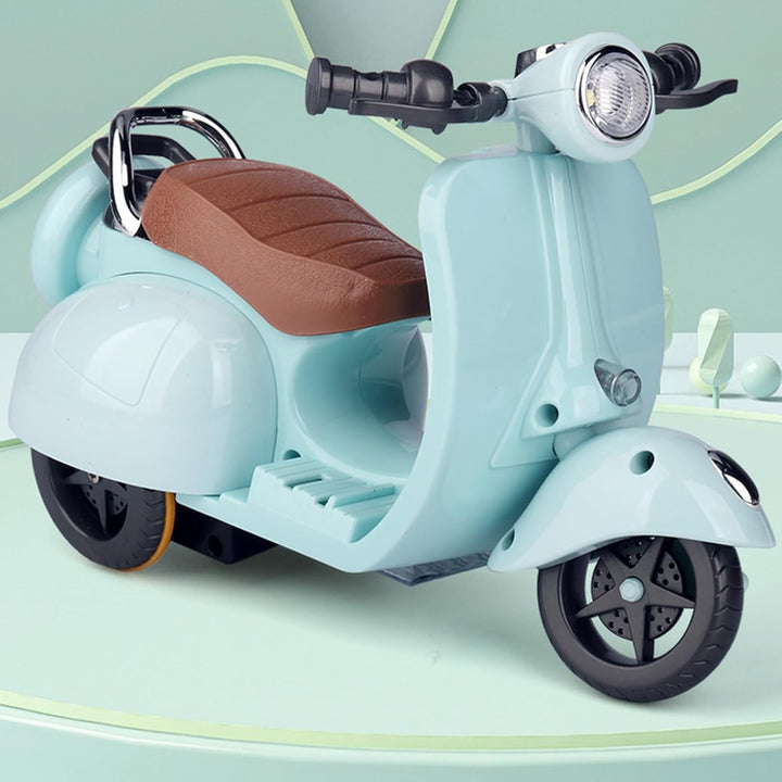 Rotating Scooter Toy for Guinea Pigs Motorcycle Toy with Lights and Music Scooter Shape Cage Decoration