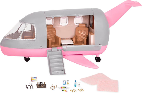 – Airplane for Mini Dolls – Jet & Accessories for 6-Inch Dolls – Working Lights & Sounds – Chess Game & Play Food – 3+ Years– Luxury Jet